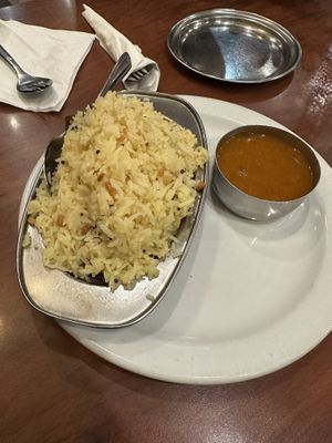 Lemon rice  at Mayuri Indian Cuisine in Surrey
