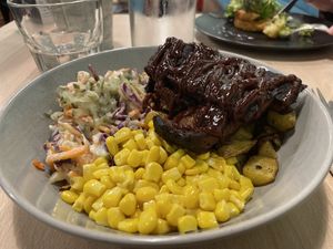 BBQ bowl with not ribs  at Sweet Release in Wellington