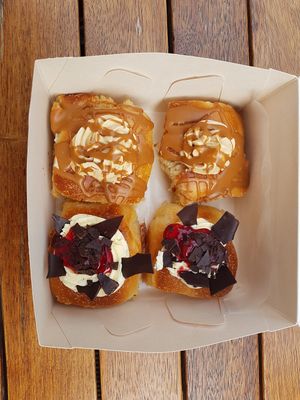 Biscoffi buns and Blackforest buns at Sweet Release in Wellington