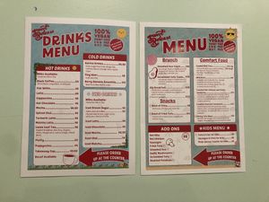 Menu as of 01/10/2024  at Sweet Release in Wellington