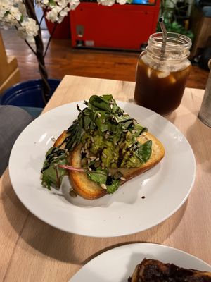 avo toast sitting pretty   at Sweet Release in Wellington