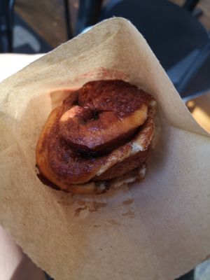 Cinnamon bun at Sweet Release in Wellington