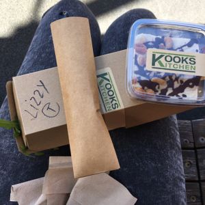 salad and raw snickers  at Kooks Kitchen - Prahran Market in South Yarra