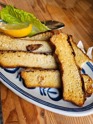 Baked tofu 😋 at Tofu An in Binyamina