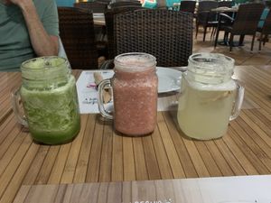 Smoothies and lemonade  at 100% Natural in Cancun