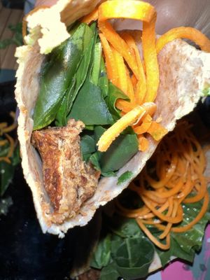 the soy which was like … crumbled dried tofu pressed together w no seasonings   at 100% Natural in Cancun