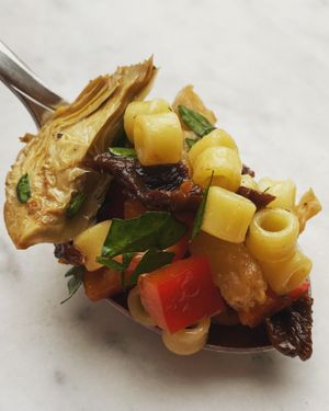 All salads are vegan-friendly and change weekly at Cafe Oranje in Hamilton