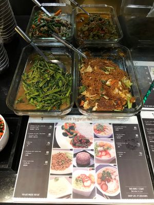 Menu at Walee Vegetarian in Bangkok