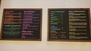 Juice & Smoothie Menu at Seed to Leaf Organics in Santa Rosa