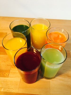 Juices at Seed to Leaf Organics in Santa Rosa