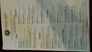 Seed to Leaf Organics Menu 1 at Seed to Leaf Organics in Santa Rosa