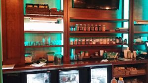 Now those lights add ambience! at Seed to Leaf Organics in Santa Rosa