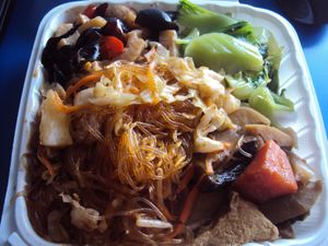 Chinese buffet mix at Water Drop Vegetarian House in Honolulu