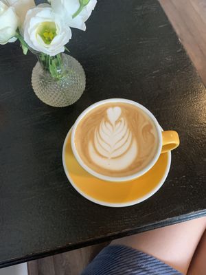 latte at Cafe Michelle in Warsaw