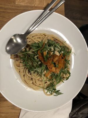 Carbonara  at Cafe Michelle in Warsaw