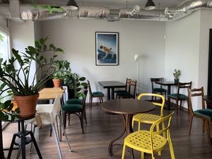 Interior at  back   at Cafe Michelle in Warsaw