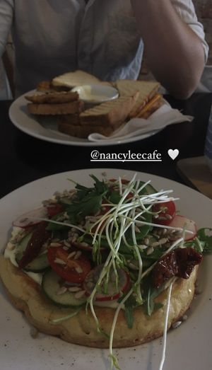 Omelette and toast   at Cafe Michelle in Warsaw