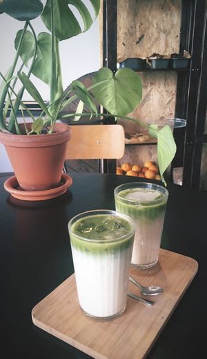 Matcha latte   at Cafe Michelle in Warsaw