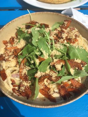 Carbonara  at Cafe Michelle in Warsaw