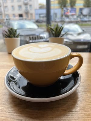 Pumpkin latte 🎃   at Cafe Michelle in Warsaw