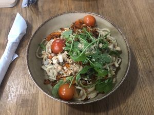 Carbonara  at Cafe Michelle in Warsaw