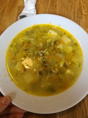 Cucumber soup at Cafe Michelle in Warsaw