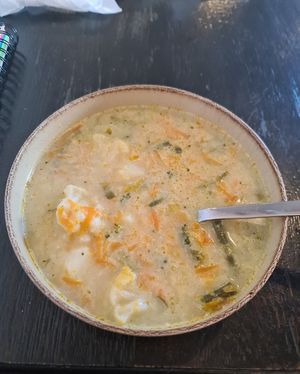 Veggie soup at Cafe Michelle in Warsaw