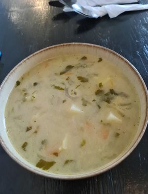Cucumer soup at Cafe Michelle in Warsaw