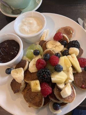 Mini pancakes 😋  at Cafe Michelle in Warsaw