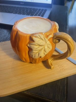 Pumpkin spice latte   at Cafe Michelle in Warsaw