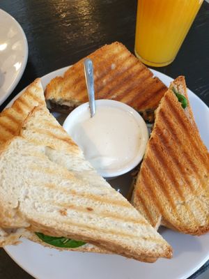 Toasty z pieczarkami at Cafe Michelle in Warsaw