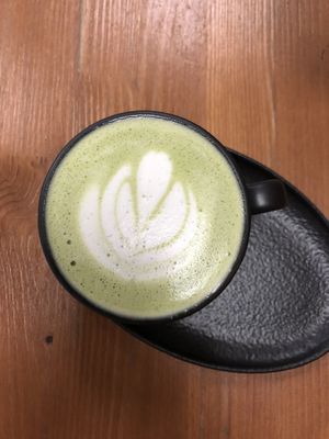 Latte art is on point here at Veggie Box in St Petersburg