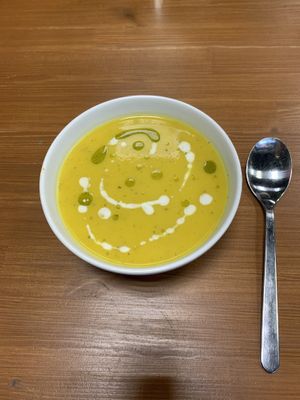 Pumpkin soup  at Veggie Box in St Petersburg