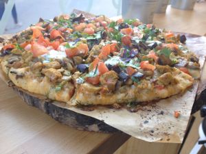 Hardcore vegan pizza at Veggie Box in St Petersburg