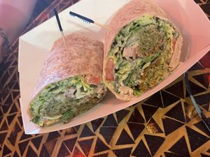 Falafel wrap  at Tiger Lily Cafe in Port Jefferson