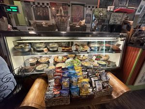 Some vegan options in the case  at Tiger Lily Cafe in Port Jefferson