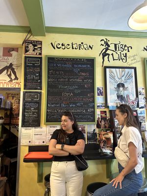 Vegetarian menu (several vegan options or things that can be made vegan)  at Tiger Lily Cafe in Port Jefferson