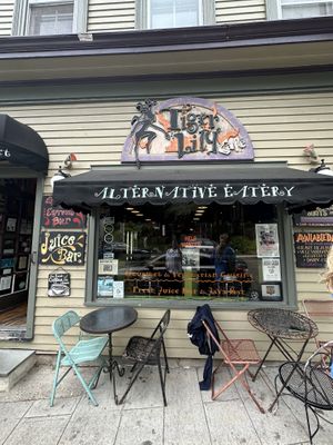Outside  at Tiger Lily Cafe in Port Jefferson