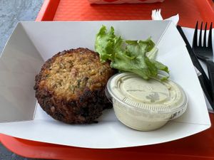 Sunshine burger - so good  at Tiger Lily Cafe in Port Jefferson
