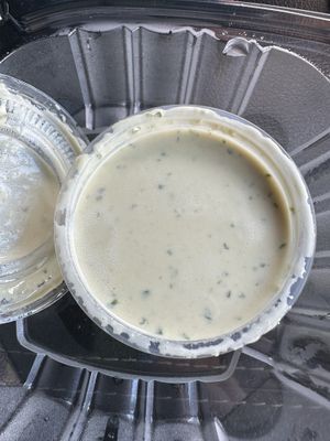 Lemon tahini dressing  at Tiger Lily Cafe in Port Jefferson