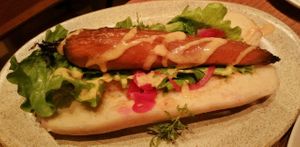 'Hot dog' carrot at Miss Kaplan in Tel Aviv
