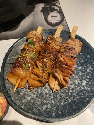 King Oyster Mushroom Skewers  at Wagamama in Maidstone