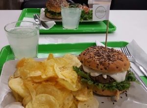 Black beans burger at Vegana Burgers - Atrium Saldanha in Lisbon