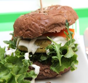Vegan burger.  at Vegana Burgers - Atrium Saldanha in Lisbon
