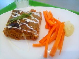 Vegan lasagna at Vegana Burgers - Atrium Saldanha in Lisbon