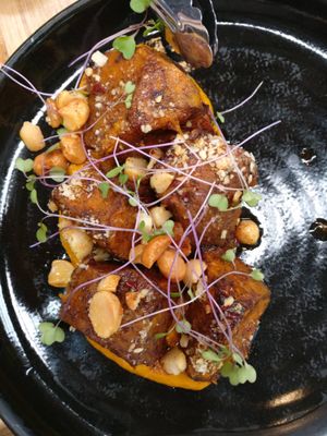 Roast pumpkin, maple macadamia at The Independent in Gembrook