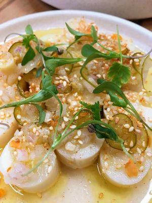 Palmito - palm heart ceviche at The Independent in Gembrook