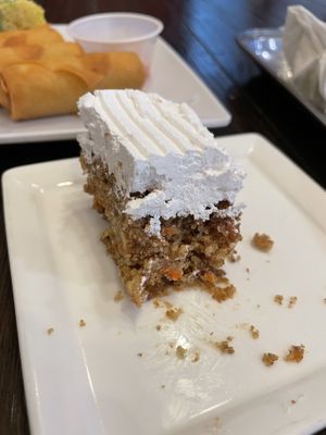 Vegan cheesecake cooked specially for me because there were no vegan dessert made that day. at Sattvik Foods in San Diego