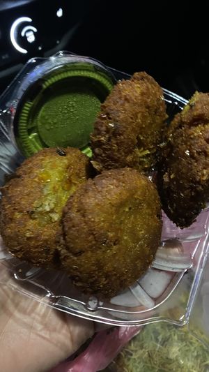 Hara Bhara Kebab (if a hush puppy & a falafel had a baby)  at Sattvik Foods in San Diego