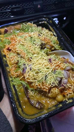 Samosa Chaat 👌🏼   at Sattvik Foods in San Diego